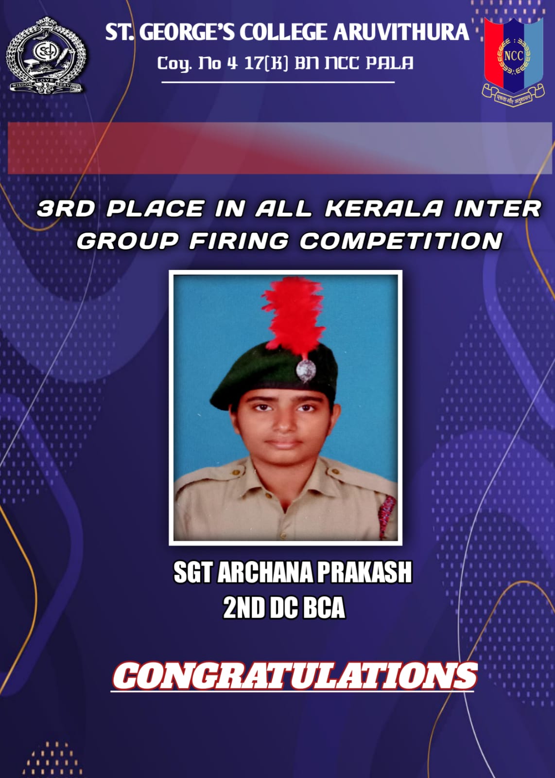 NCC All Kerala intergroup firing competition winner